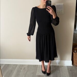 Wilfred Aritiza Black Long Sleeve Dress